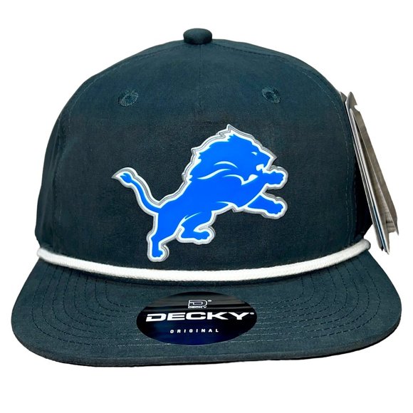 Detroit Lions 3D Classic Rope Hat- Charcoal/ White - Picture 1 of 4